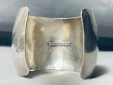 Pat Yellowhorse Important Vintage Native American Navajo Sterling Silver Bracelet-Nativo Arts