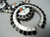 Native American Women's Vintage Navajo Turquoise Sterling Silver Squash Blossom Necklace-Nativo Arts