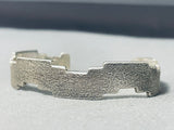 Pueblo Vintage Native American Navajo Geomtric Sterling Silver Bracelet-Nativo Arts