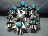 Best Vintage Native American Navajo Singer Kachina Turquoise Sterling Silver Bracelet Old-Nativo Arts