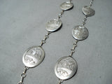 Unique Exquisite Navajo Sterling Silver Storyteller Necklace Native American-Nativo Arts