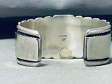 Jimmy Shay Important Vintage Native American Navajo Turquoise Sterling Silver Wave Bracelet-Nativo Arts