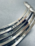 Wolf Vintage Native American Navajo Turquoise Sterling Silver Bracelet-Nativo Arts