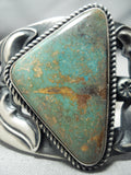 Authentic Vintage Native American Navajo Kirk Smith Turquoise Sterling Silver Bracelet-Nativo Arts