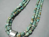Native American Dan Coriz Santo Domingo Royston Turquoise Sterling Silver Necklace-Nativo Arts