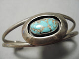 Authentic Vintage Native American Navajo Royston Turquoise Sterling Silver Bracelet Old-Nativo Arts