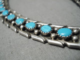 Unforgettable Vintage Native American Navajo Turquoise Sterling Silver Necklace Old-Nativo Arts