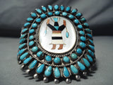 Important Vintage Native American Navajo Victor Moses Begay Turquoise Sterling Silver Bracelet-Nativo Arts