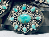 Very Important Vintage Native American Navajo Verdy Jake Turquoise Sterling Silver Concho Belt-Nativo Arts