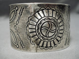 Twirling Wheel Vintage Navajo Sterling Silver Native American Bracelet-Nativo Arts