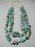 Chunky Green Turquoise Vintage Navajo Sqaw Native American Necklace Old-Nativo Arts