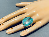 Jake Francosa San Felipe Pilot Mountain Turquoise Sterling Silver Ring-Nativo Arts
