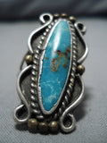 Marvelous Vintage Navajo Royston Turquoise Sterling Silver Native American Ring-Nativo Arts