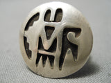 Ancient Symbols Vintage Hopi Native American Navajo Sterling Silver Ring Old-Nativo Arts