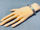 Important Vintage Native American Navajo Oscar Alexius (d) Turquoise Sterling Silver Bracelet-Nativo Arts