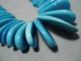 Rare Vintage Native American Navajo Carico Lake Turquoise Nativr American Necklace Old-Nativo Arts