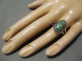 Striking Vintage Navajo Royston Turquoise Sterling Silver Native American Ring-Nativo Arts