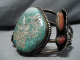 Very Rare Earlier Cerrillos Turquoise Vintage Native American Navajo Sterling Silver Bracelet-Nativo Arts