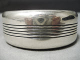 Important Small Wrist Vintage Native American Navajo Dan Jackson Sterling Silver Bracelet Cuff-Nativo Arts