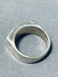 Impressive Vintage Native American Navajo Turquoise Sterling Silver Ring-Nativo Arts