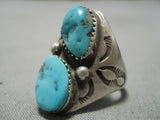Rare Turquoise!! Vintage Navajo Persin Sterling Silver Native American Ring-Nativo Arts