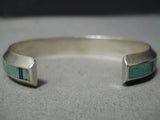 Superb Vintage Native American Navajo Royston Turquoise Sterling Silver Bracelet Old-Nativo Arts