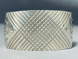 Expert Work Vintage Native American Navajo Huge Sterling Silver Bracelet-Nativo Arts