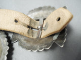 Old And Detailed!! Vintage Native American Navajo Repoussed Sterling Silver Concho Belt-Nativo Arts
