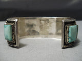 One Of The Best Vintage Native American Navajo Carico Lake Turquoise Sterling Silver Bracelet-Nativo Arts