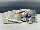 Native American Important Vintage Cochiti Amethyst Sterling Silver Bracelet-Nativo Arts