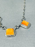 Fantastic Native American Navajo Spiny Oyster Sterling Silver Necklace-Nativo Arts