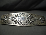Incredible Vintage Native American Navajo Hexagon Sterling Silver Hair Barrette Clip-Nativo Arts