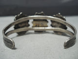 One Of The Best Vintage Zuni Native American Navajo Turquoise Satellite Sterling Silver Bracelet-Nativo Arts