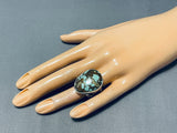 Herm Vandever Native American Navajo #8 Turquoise Mine Sterling Silver Ring-Nativo Arts