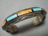 Museum Quality Vintage Native American Navajo Turquoise Sterling Silver Bracelet Cuff Old-Nativo Arts