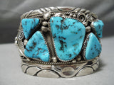 Colossal Vintage Native American Navajo 5 Sleeping Beauty Turquoise Sterling Silver Bracelet-Nativo Arts