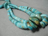 Best Vintage Navajo #8 Heishi Turquoise Native American Necklace Old-Nativo Arts