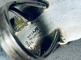 Stunning Native American Navajo Signed 3 Royston Turquoise Sterling Silver Huge Ring-Nativo Arts