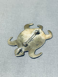 Delightful Vintage Native American Navajo Sterling Silver Turtle Pin/pendant-Nativo Arts