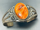 Stunning Native American Navajo Spiny Oyster Sterling Silver Bracelet-Nativo Arts