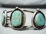 Noteworthy Vintage Native American Navajo Royston Turquoise Sterling Silver Bracelet Old-Nativo Arts