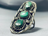 Incredible Vintage Native American Navajo Cerrillos & Royston Turquoise Sterling Silver Ring-Nativo Arts