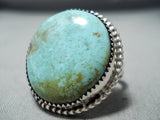 Stunning Vintage Native American Navajo Royston Turquoise Sterling Silver Ring-Nativo Arts