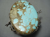 Native American One Of The Biggest Ever #8 Turquoise Hummingbvird Sterling Silver Bracelet-Nativo Arts