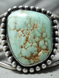 One Of Best Early Carico Lake Turquoise Vintage Native American Navajo Sterling Silver Bracelet-Nativo Arts