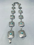 Breathtaking Vintage Native American Navajo Blue Gem Turquoise Sterling Silver Concho Belt-Nativo Arts
