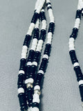 Best Vintage Native American Black And White Sterling Silver Necklace-Nativo Arts