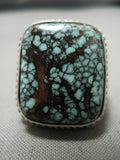 Museum Quality Vintage Native American Navajo Green Turquoise Sterling Silver Ring-Nativo Arts