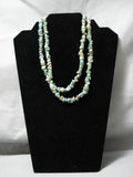 Native American Longer Vintage Santo Domingo Royston Turquoise Sterling Silver Necklace-Nativo Arts
