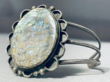 One Of The Best Vintage Native American Navajo Abalone Sterling Silver Bracelet Old-Nativo Arts